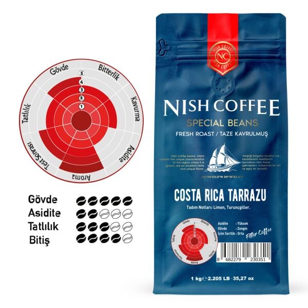 Nish Filtre Kahve Costa Rica Tarrazu 1 Kg