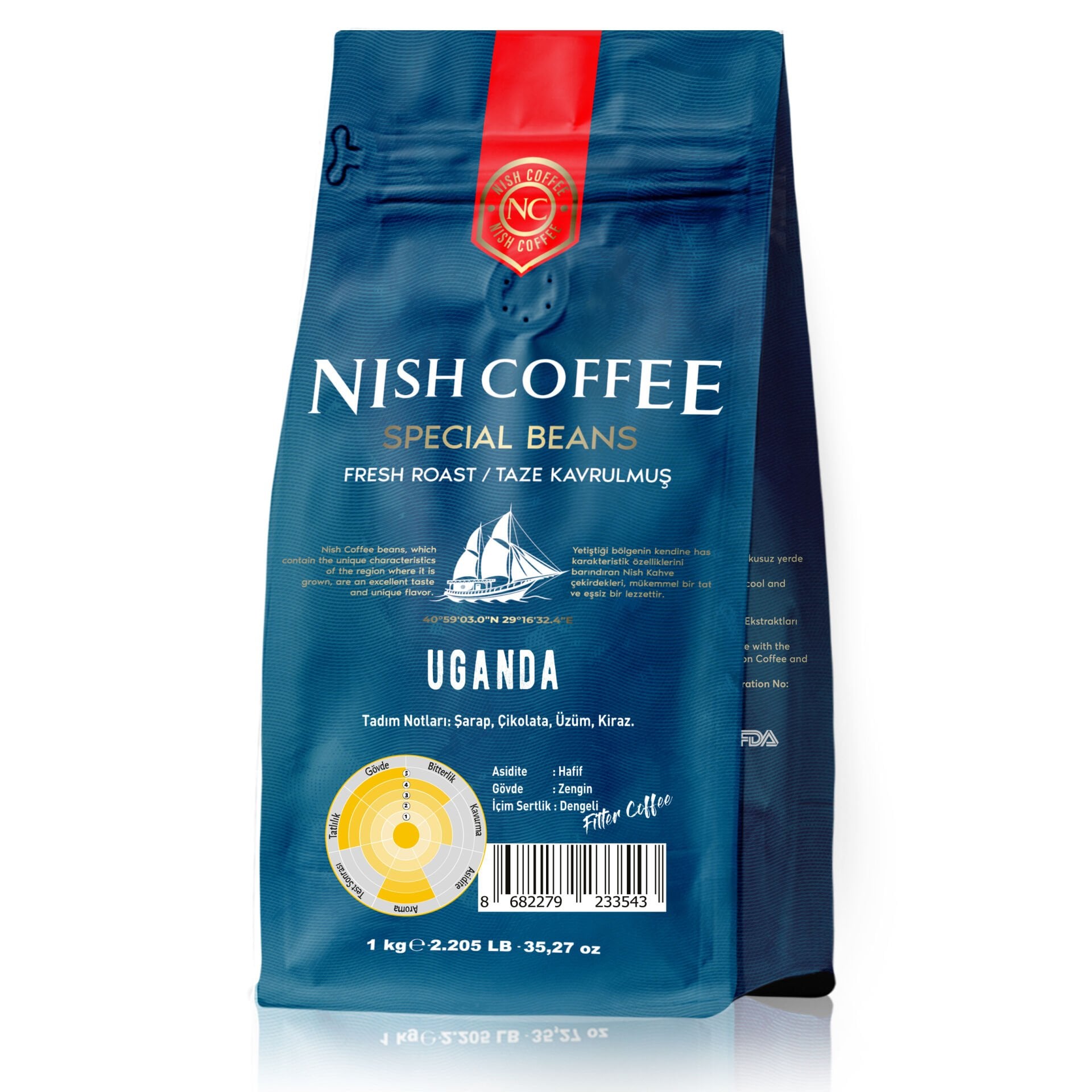 Nish Filtre Kahve Uganda Bugisu 1 Kg
