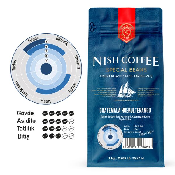 Nish Filtre Kahve Guatemala Huehuetenango 1 Kg
